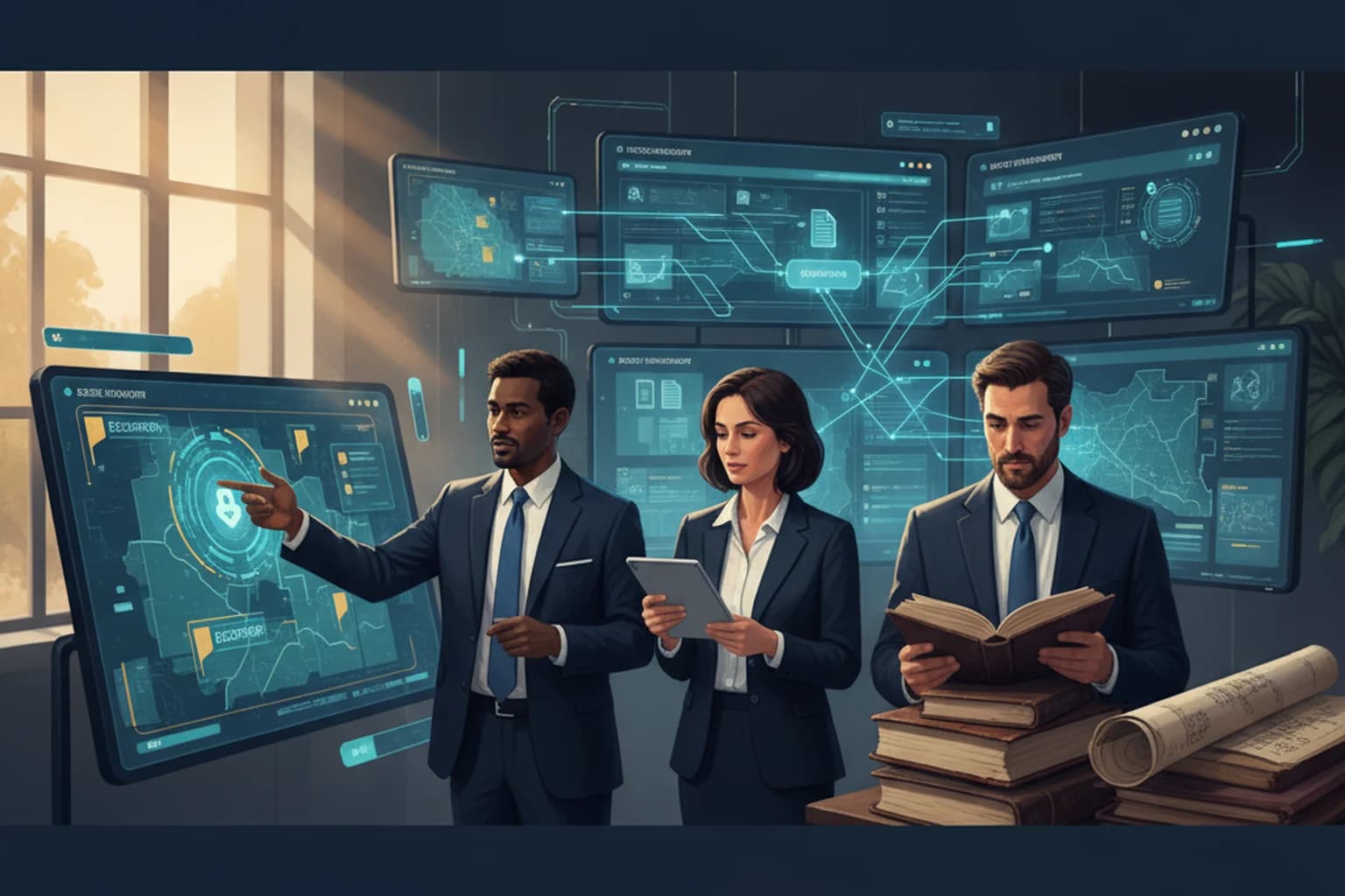 Land Operations: Exception Queue Triage editorial illustration