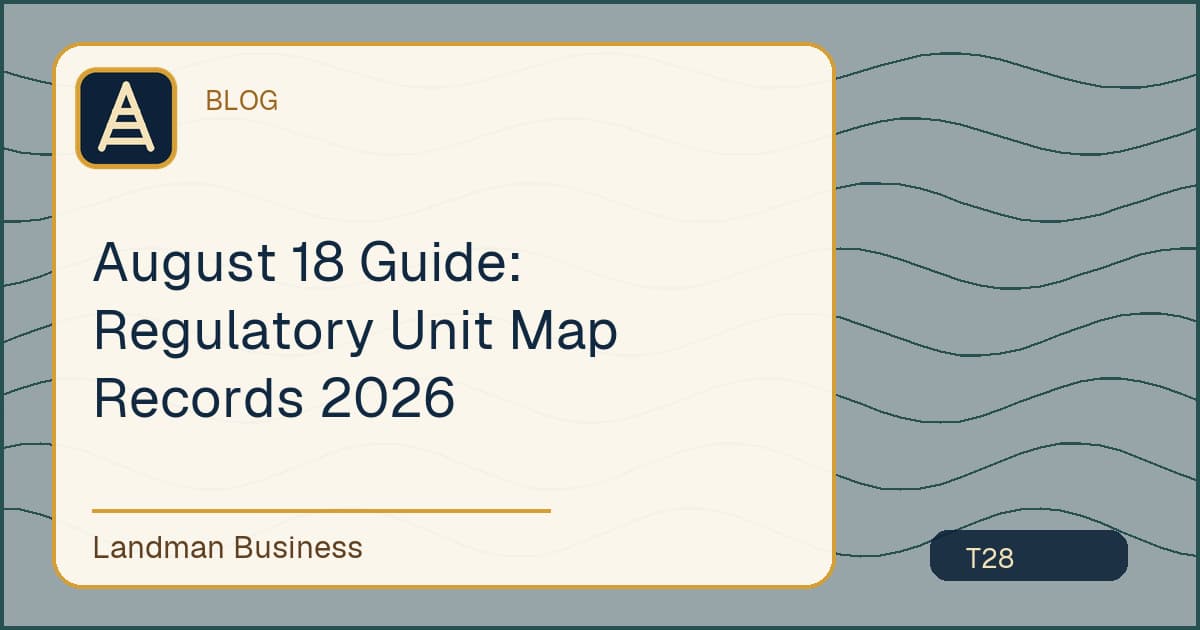 August 18 Guide: Regulatory Unit Map Records 2026 workflow guide