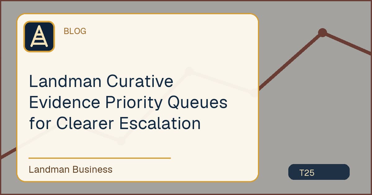 Landman Curative Evidence Priority Queues for Clearer Escalation workflow guide