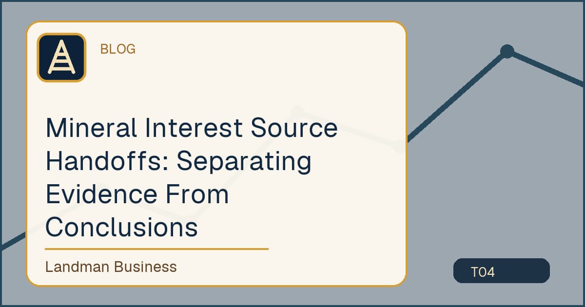 Mineral Interest Source Handoffs: Separating Evidence From Conclusions workflow guide