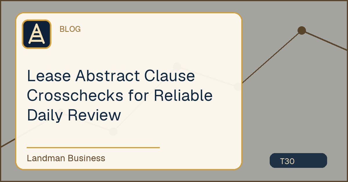 Lease Abstract Clause Crosschecks for Reliable Daily Review workflow illustration