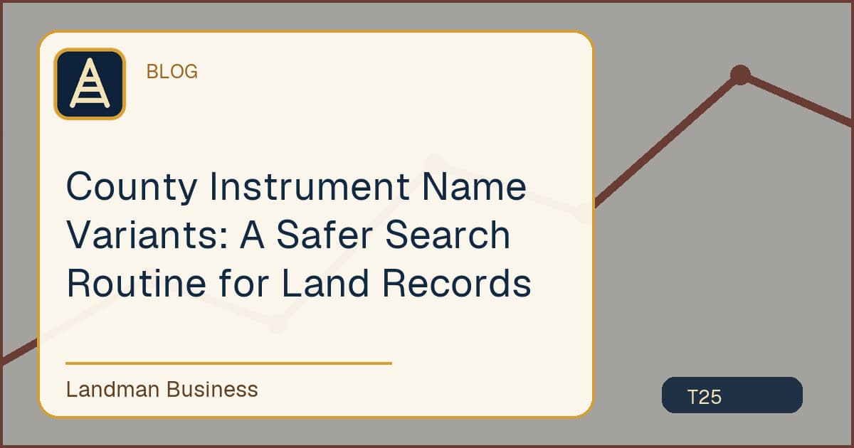 County Instrument Name Variants: A Safer Search Routine for Land Records workflow illustration