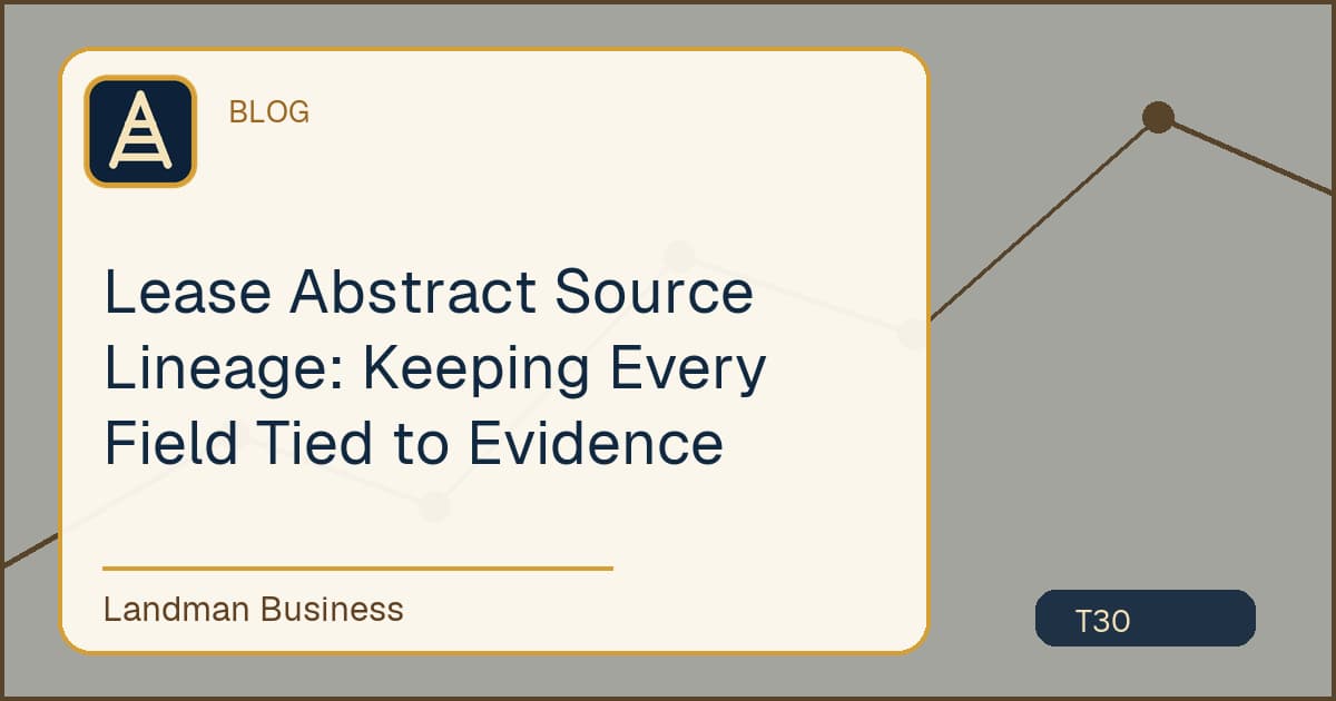 Lease Abstract Source Lineage: Keeping Every Field Tied to Evidence workflow illustration