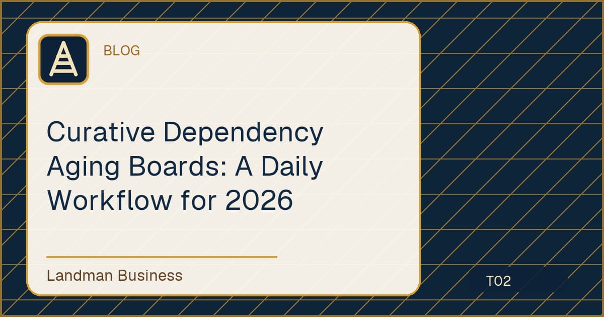 Curative Dependency Aging Boards daily land workflow
