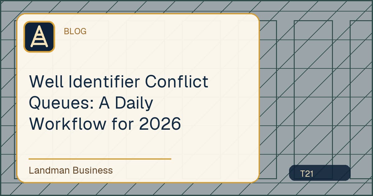 Well Identifier Conflict Queues daily land workflow