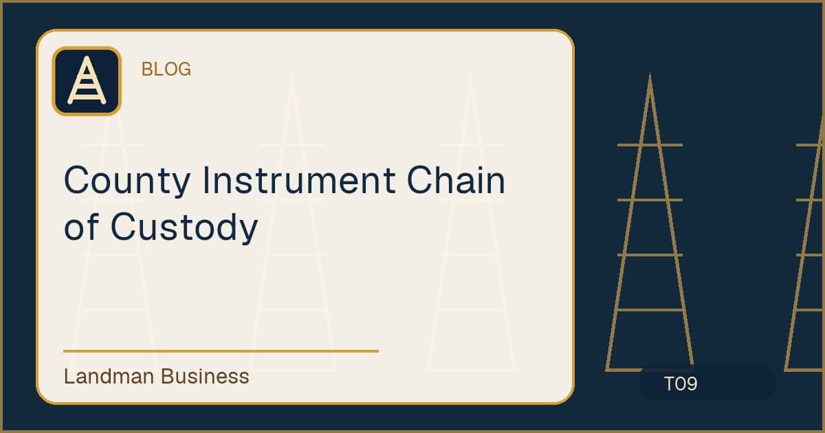 County Instrument Chain of Custody workflow diagram