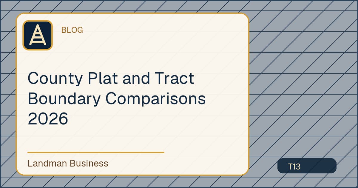 County Plat and Tract Boundary Comparisons 2026 workflow guide