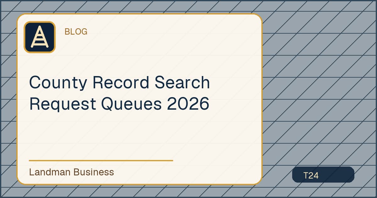 Title card for County Record Search Request Queues 2026
