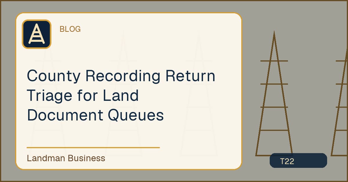 County Recording Return Triage for Land Document Queues workflow illustration