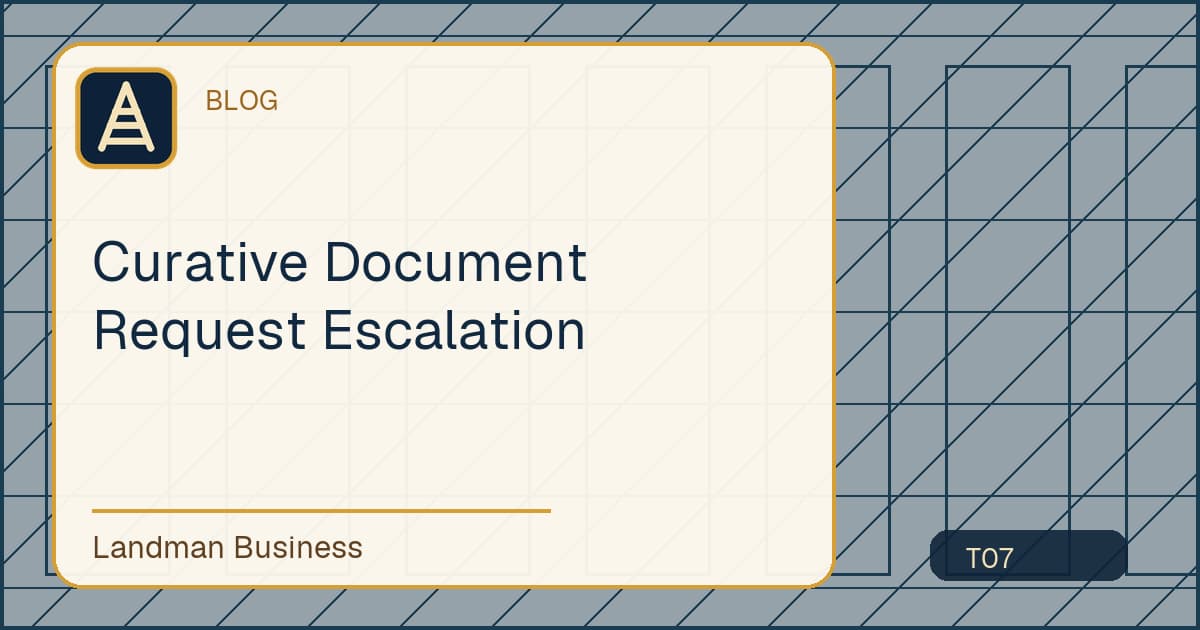 Curative Document Request Escalation workflow diagram