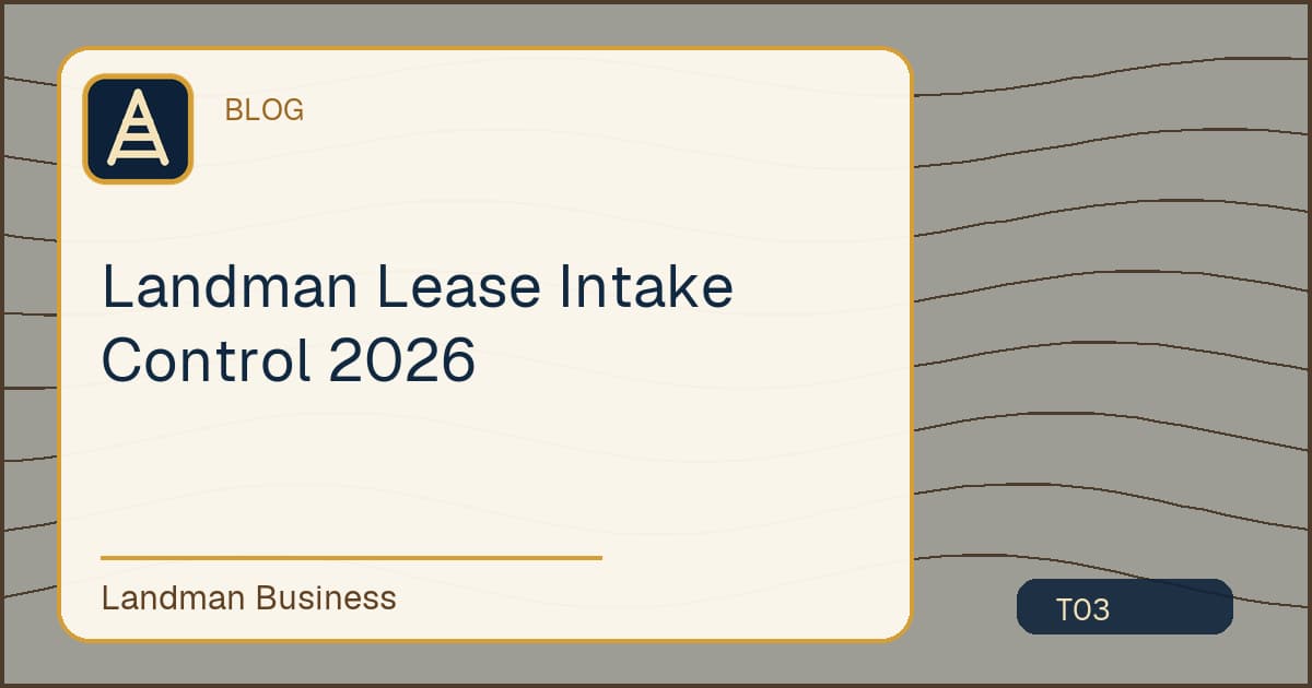 Title card for Landman Lease Intake Control 2026