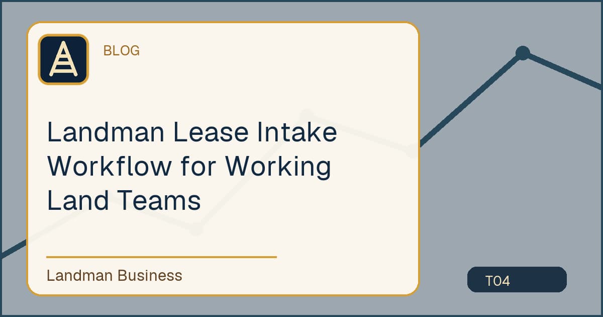 Deterministic Landman Business title card for landman lease intake workflow