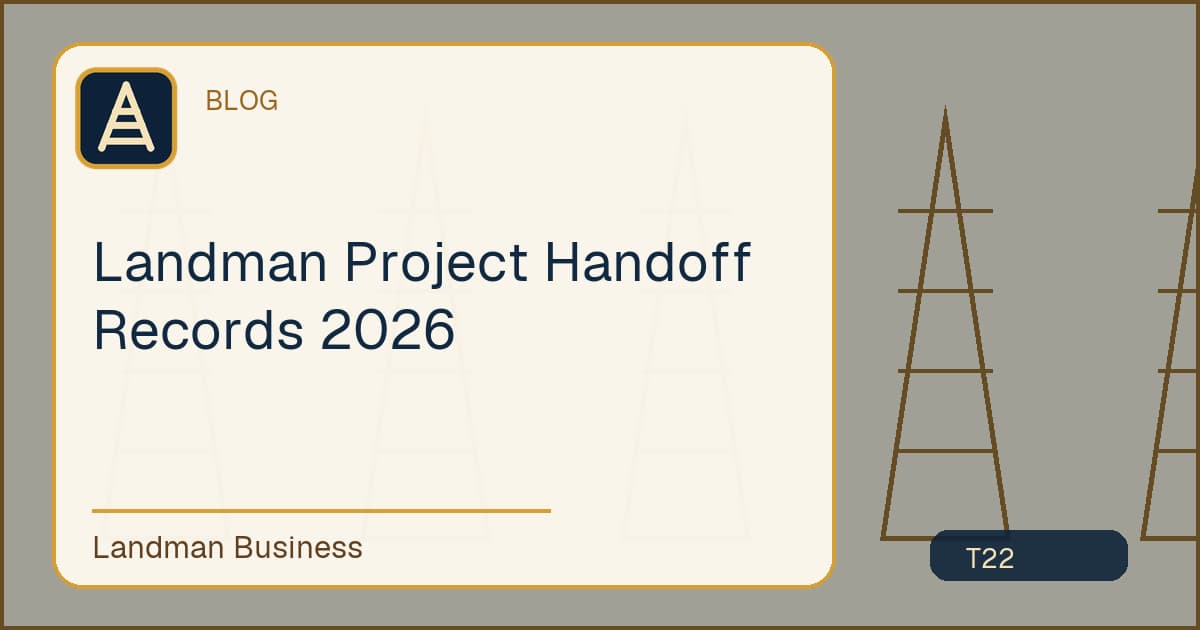 Title card for Landman Project Handoff Records 2026