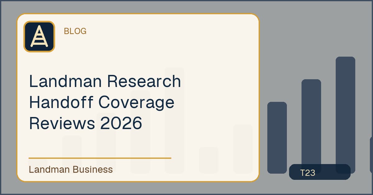 Landman Research Handoff Coverage Reviews 2026 workflow guide