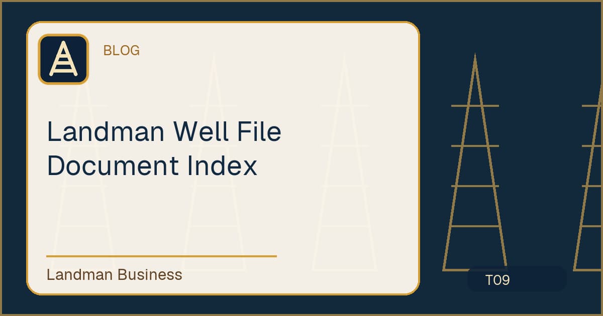 Landman Well File Document Index workflow guide