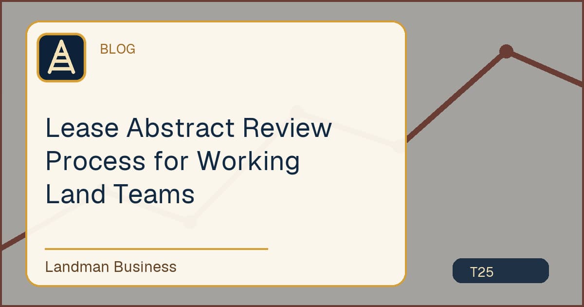 Deterministic Landman Business title card for lease abstract review process