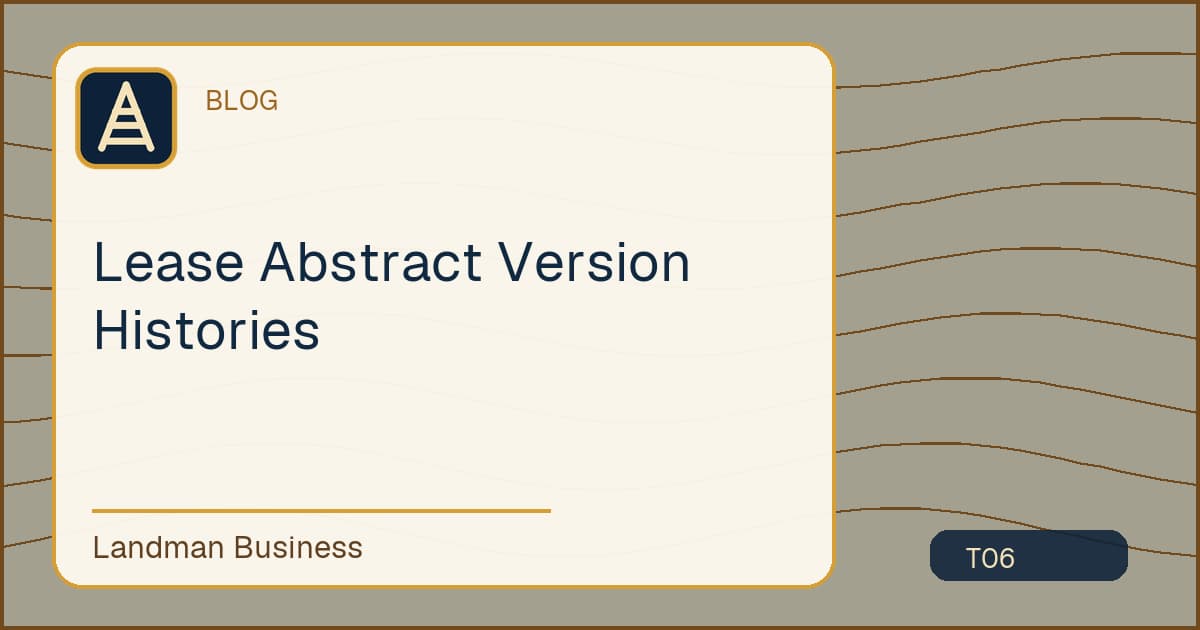 Lease Abstract Version Histories workflow diagram