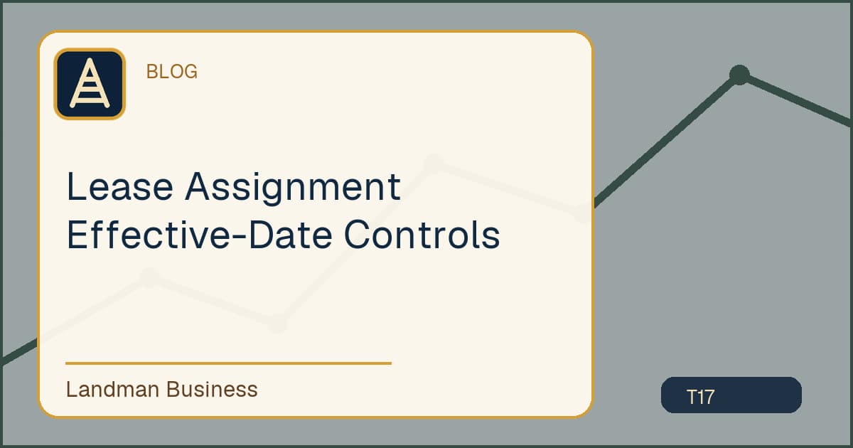 Lease Assignment Effective-Date Controls workflow diagram