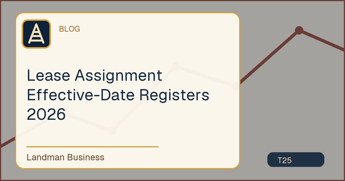 Lease Assignment Effective-Date Registers 2026 workflow illustration