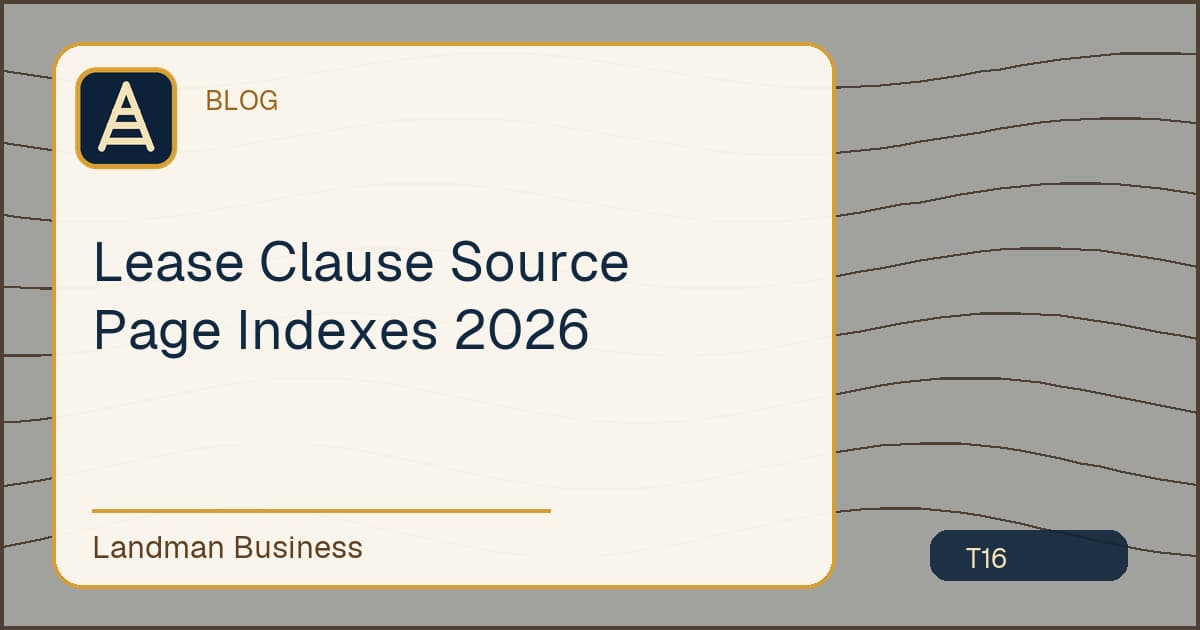 Lease Clause Source Page Indexes 2026 workflow guide