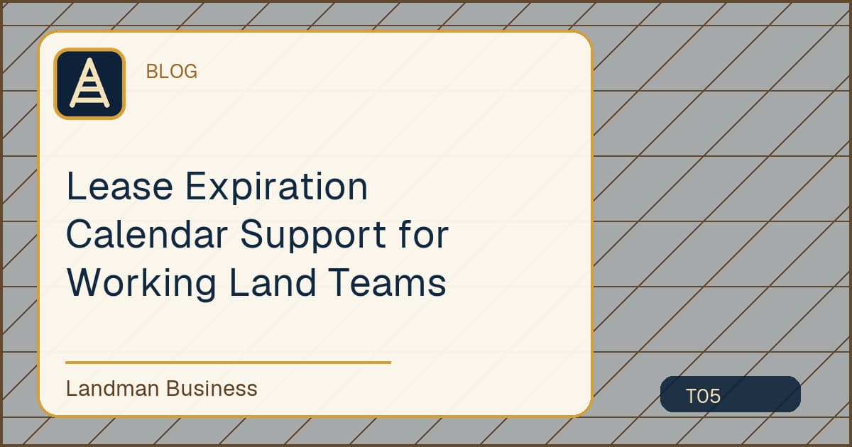 Deterministic Landman Business title card for lease expiration calendar support