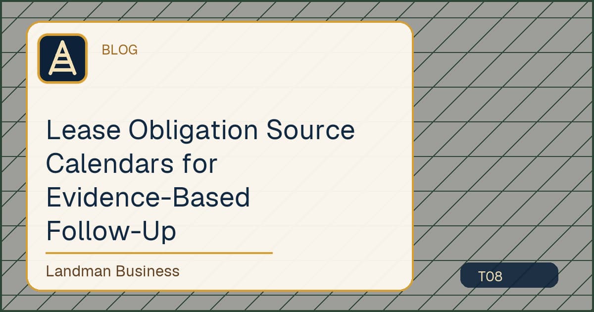 Lease Obligation Source Calendars for Evidence-Based Follow-Up workflow illustration