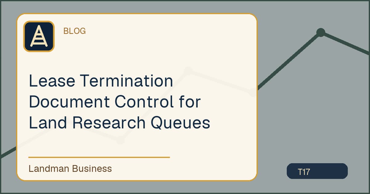 Lease Termination Document Control for Land Research Queues workflow illustration