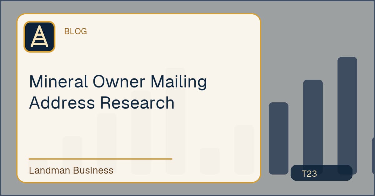 Mineral Owner Mailing Address Research workflow guide