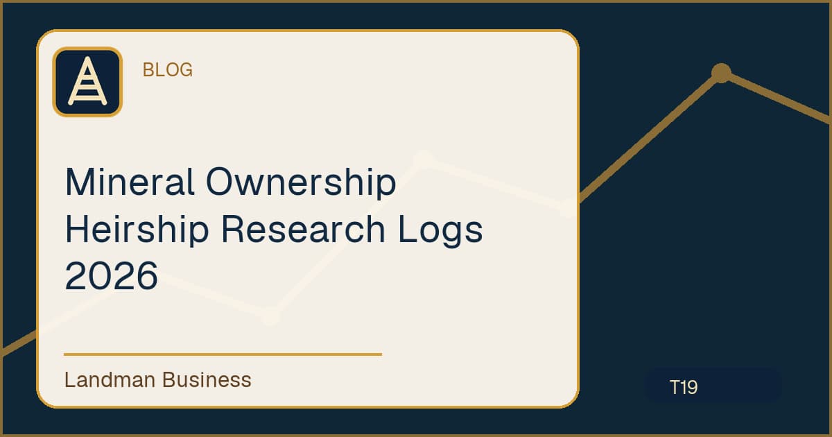 Mineral Ownership Heirship Research Logs 2026 workflow illustration