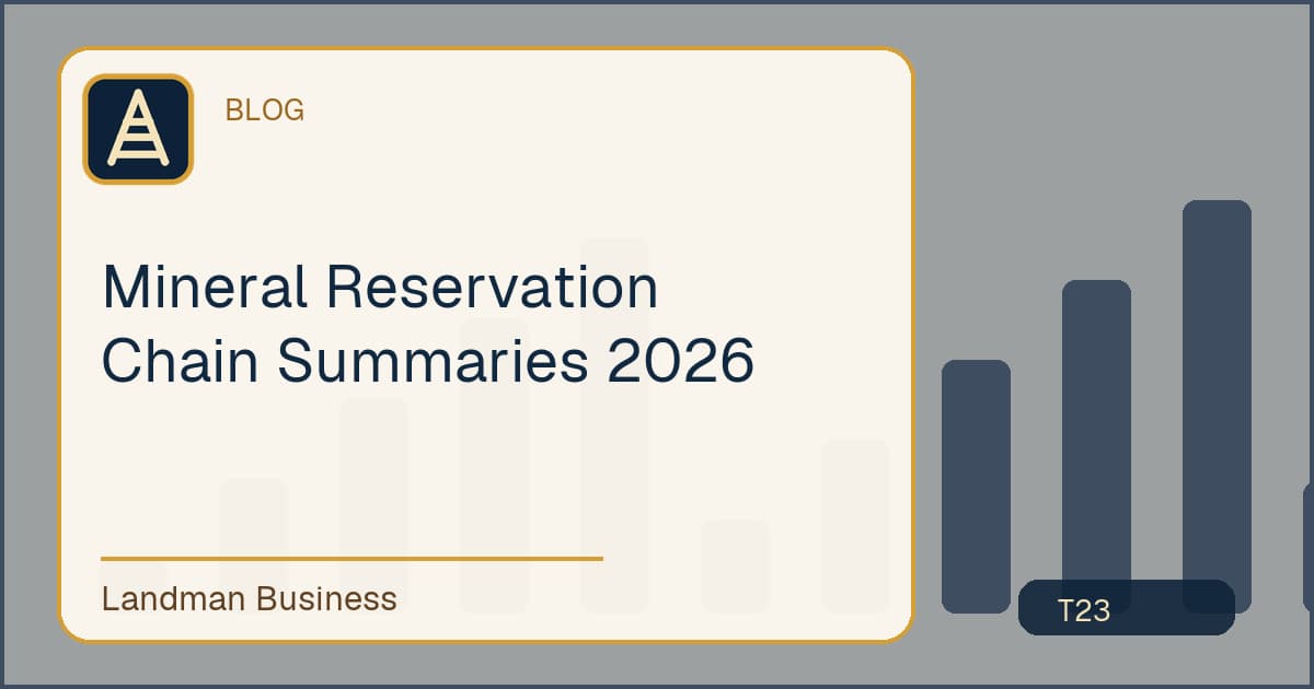Mineral Reservation Chain Summaries 2026 workflow guide