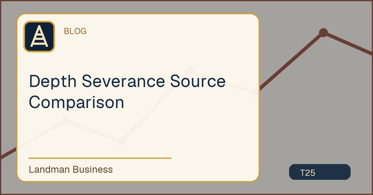 Editorial title card for Depth Severance Source Comparison
