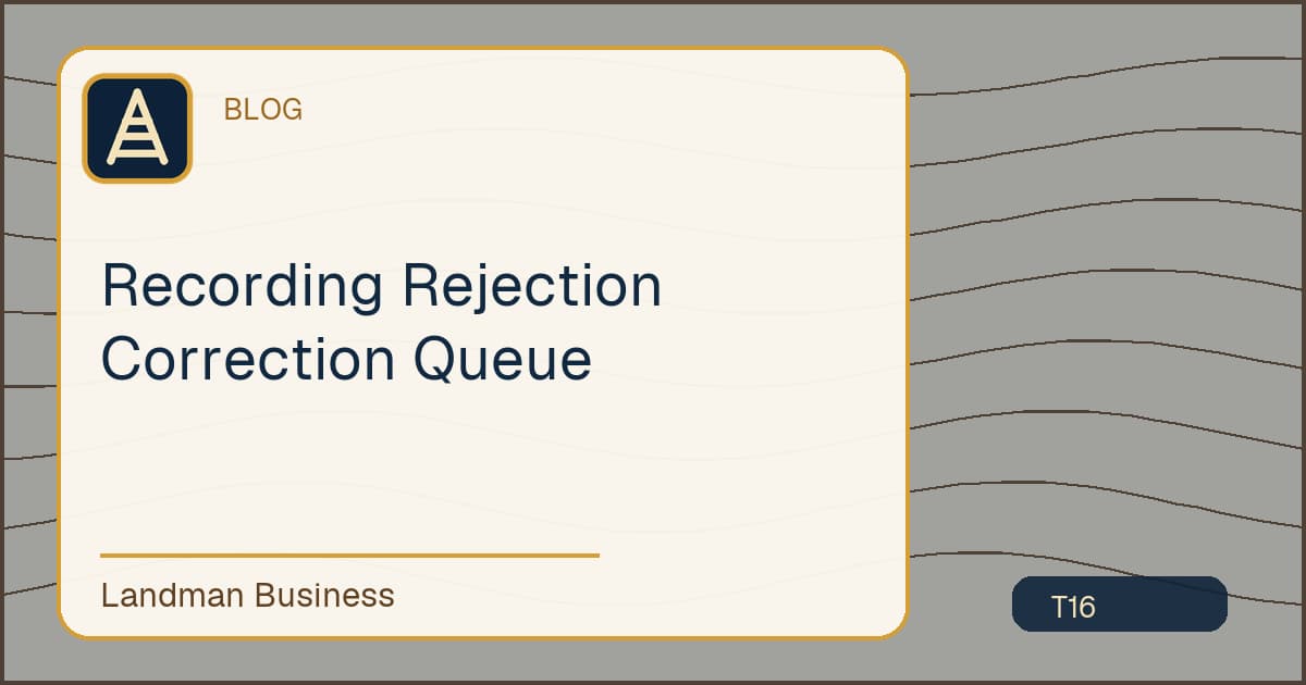 Editorial title card for Recording Rejection Correction Queue