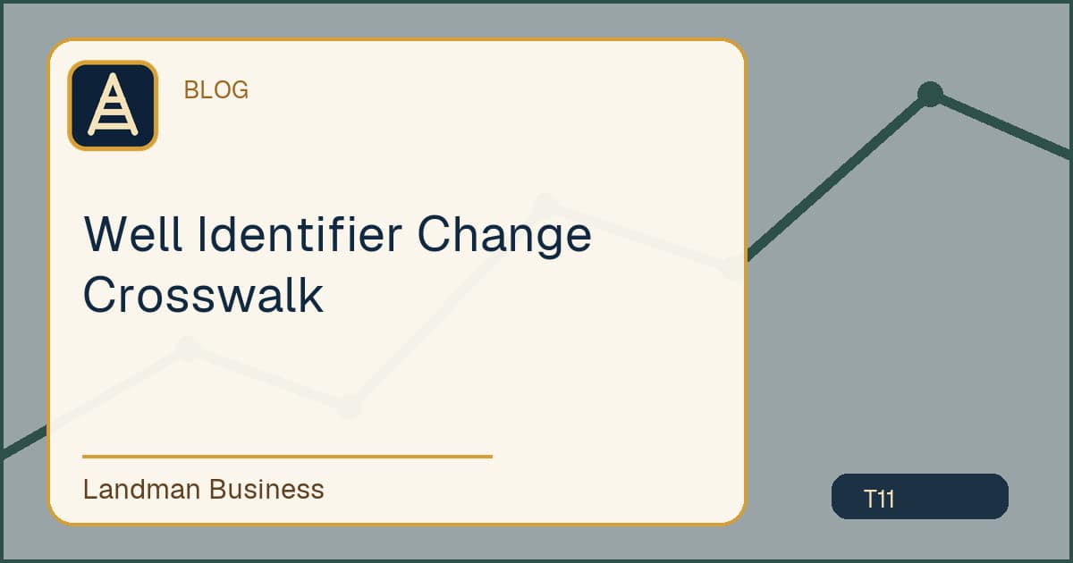 Editorial title card for Well Identifier Change Crosswalk