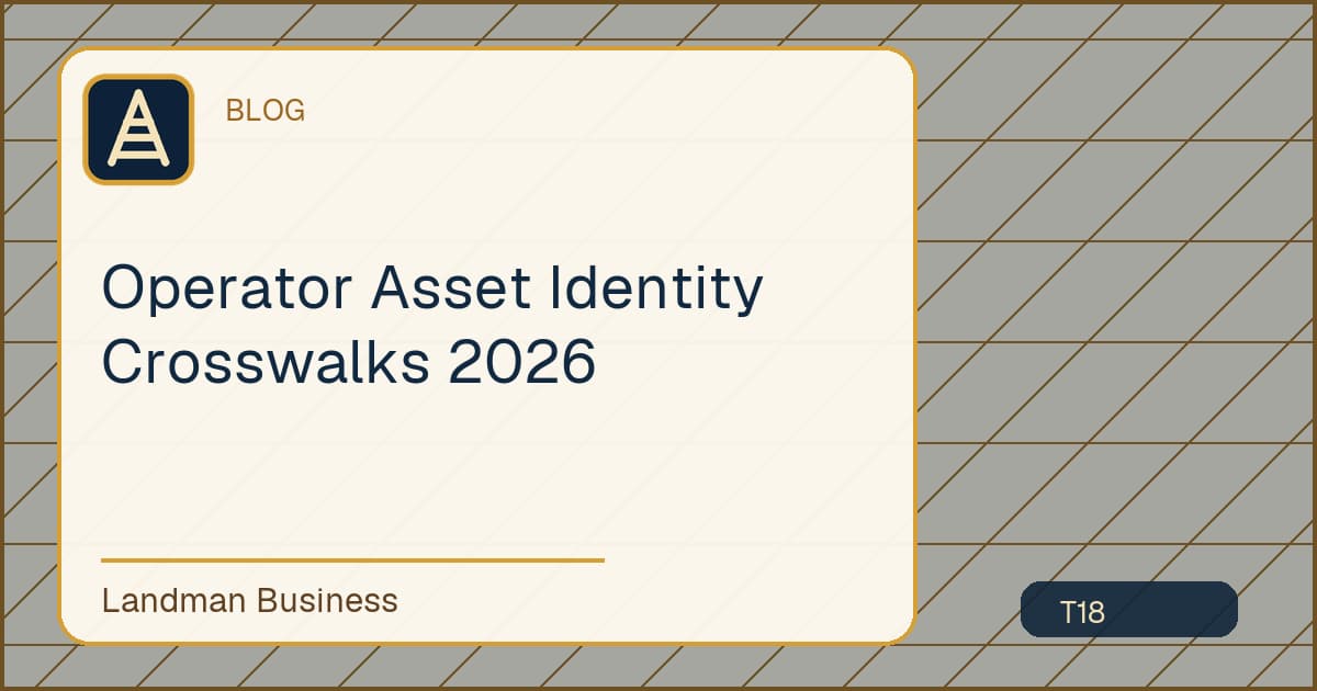 Title card for Operator Asset Identity Crosswalks 2026