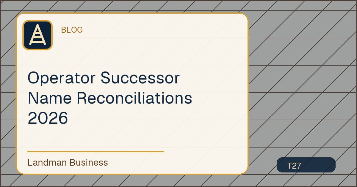 Operator Successor Name Reconciliations 2026 workflow guide