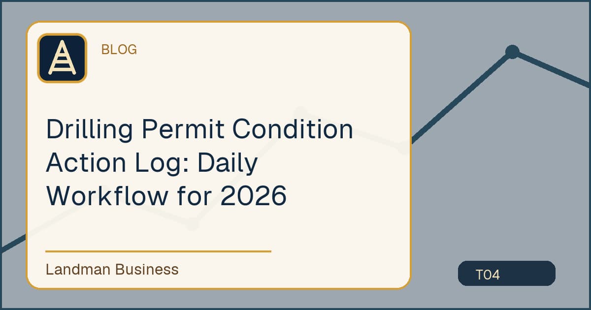Drilling Permit Condition Action Log workflow title card
