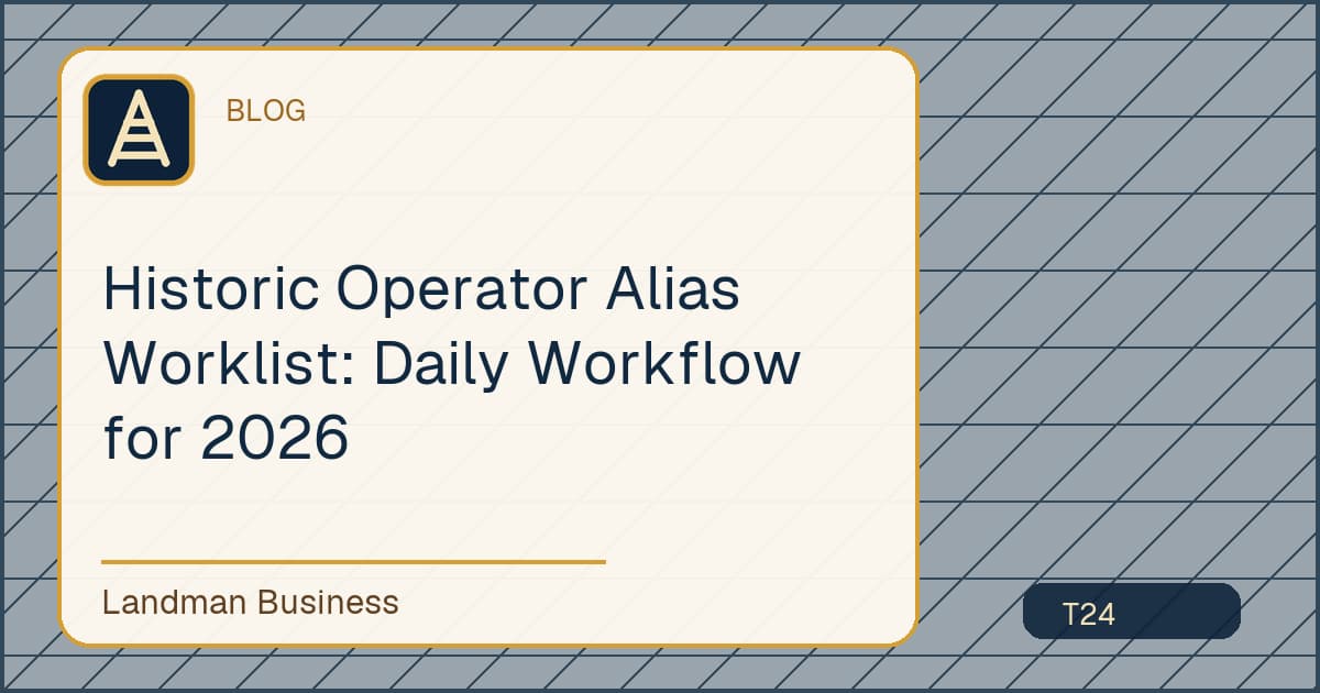 Historic Operator Alias Worklist workflow title card