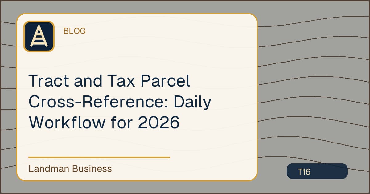 Tract and Tax Parcel Cross-Reference workflow title card