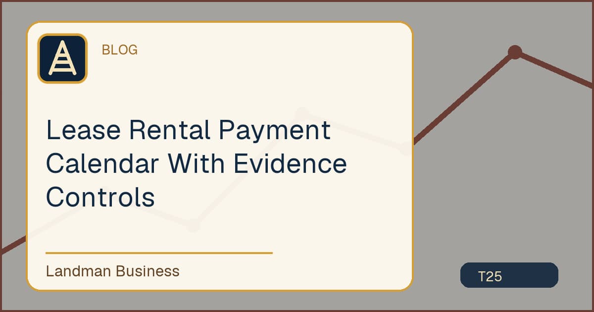 Editorial title card for Lease Rental Payment Calendar With Evidence Controls