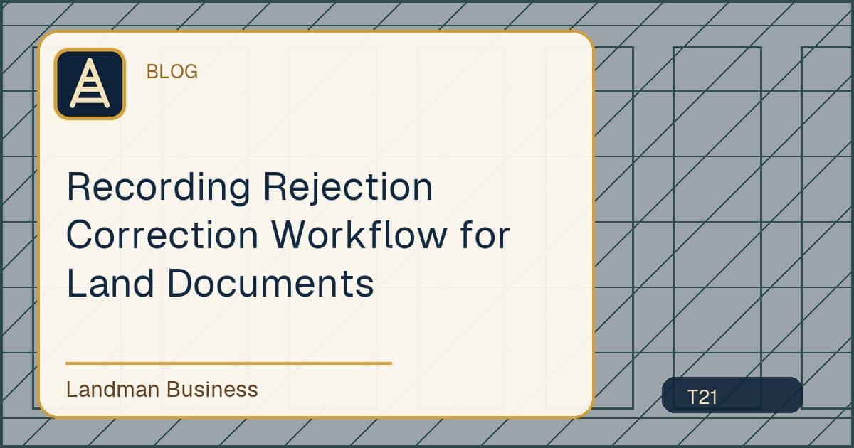 Editorial title card for Recording Rejection Correction Workflow for Land Documents