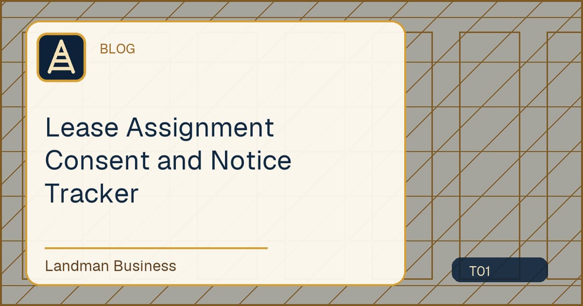 Editorial title card for Lease Assignment Consent and Notice Tracker