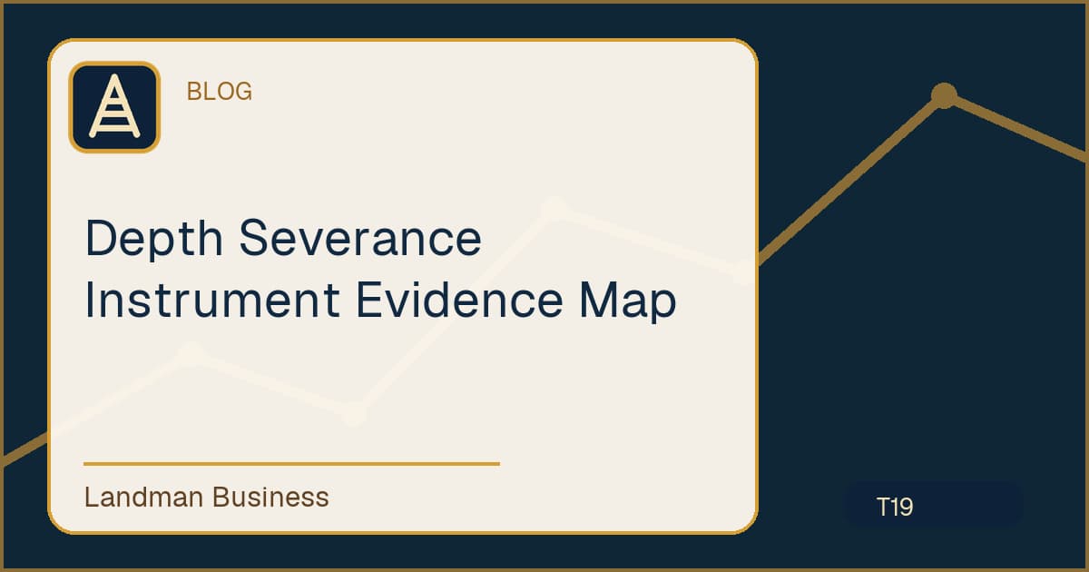 Editorial title card for Depth Severance Instrument Evidence Map