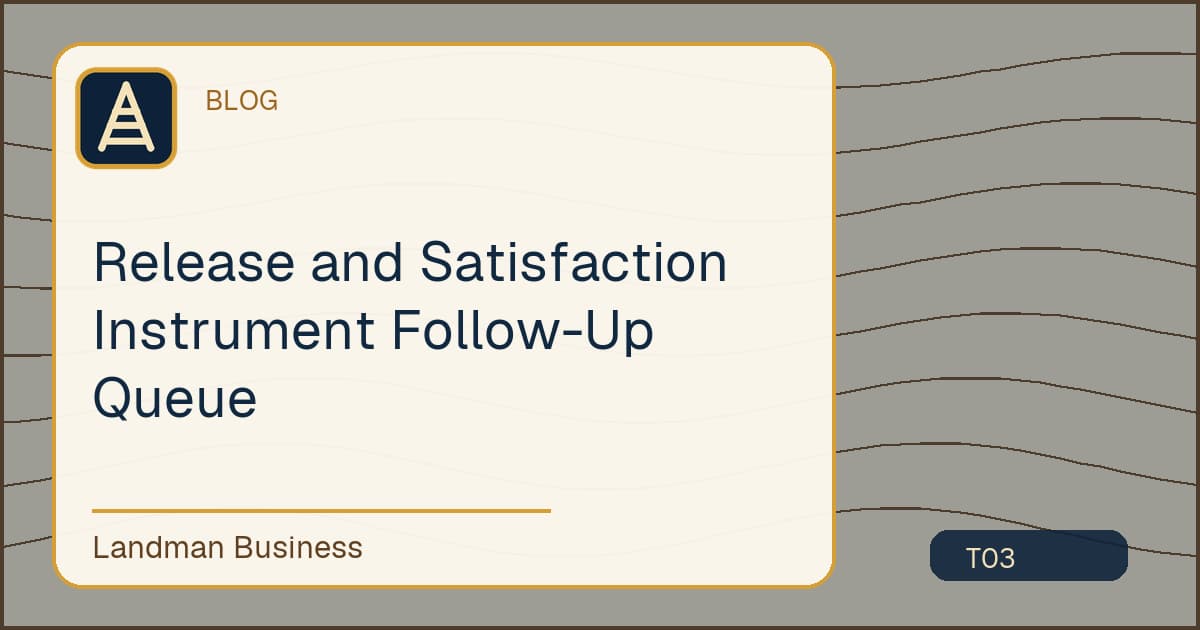 Editorial title card for Release and Satisfaction Instrument Follow-Up Queue