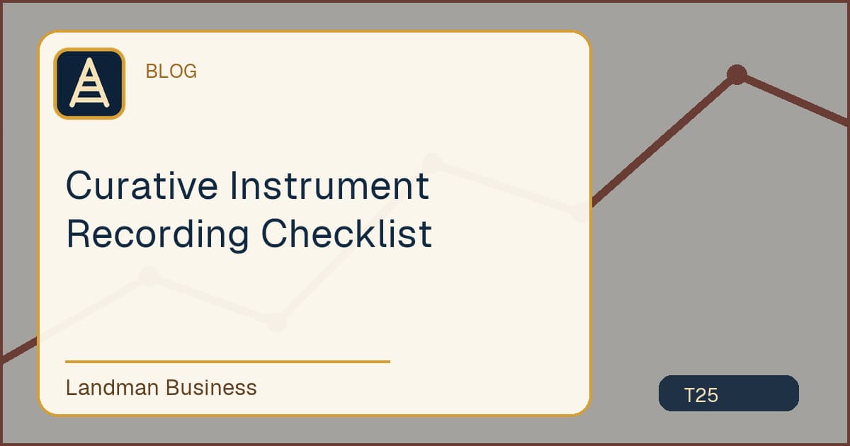Editorial title card for Curative Instrument Recording Checklist