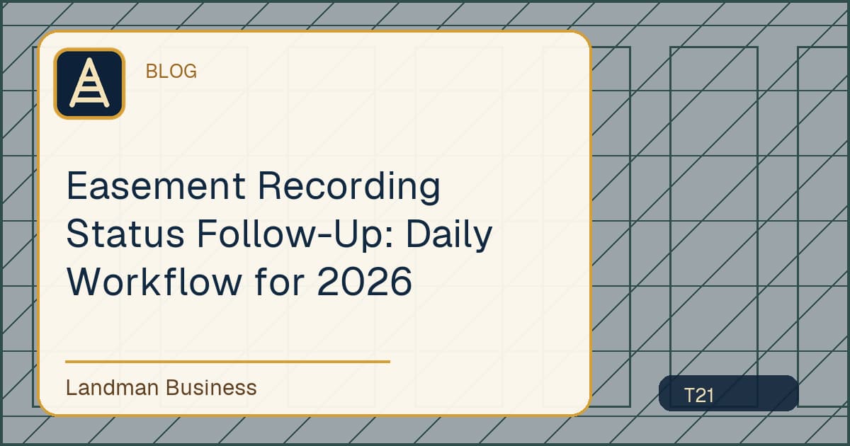 Easement Recording Status Follow-Up editorial illustration