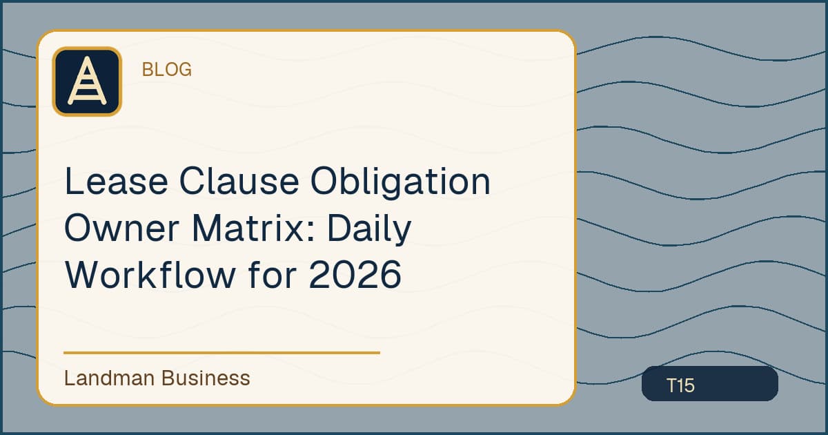 Lease Clause Obligation Owner Matrix editorial illustration