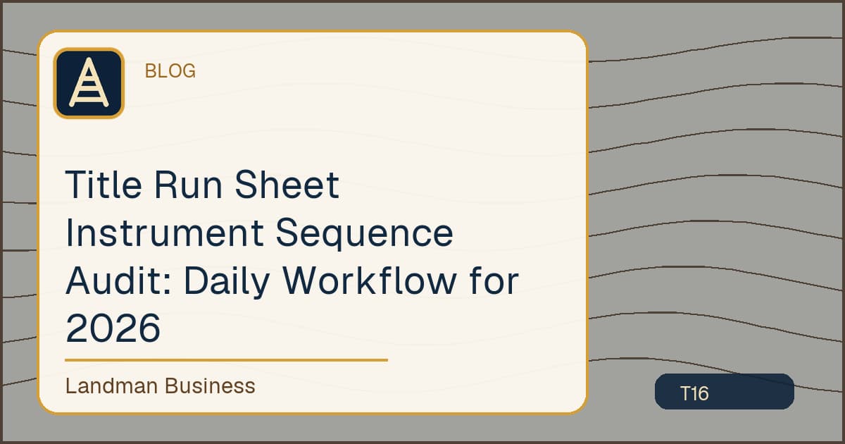 Title Run Sheet Instrument Sequence Audit editorial illustration