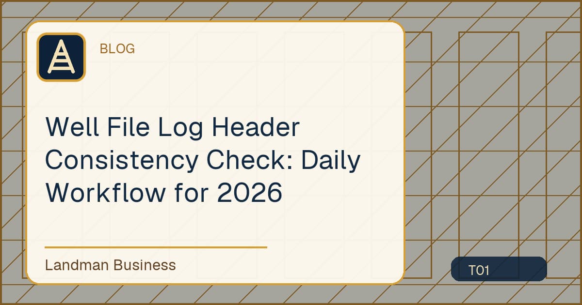 Well File Log Header Consistency Check editorial illustration