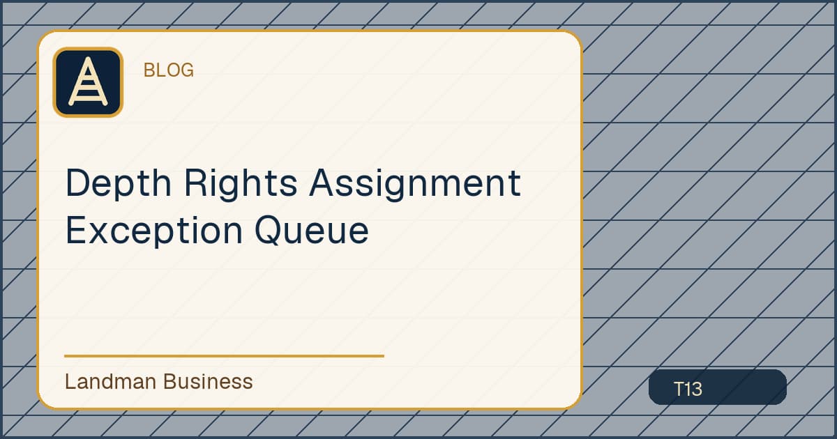 Editorial title card for Depth Rights Assignment Exception Queue