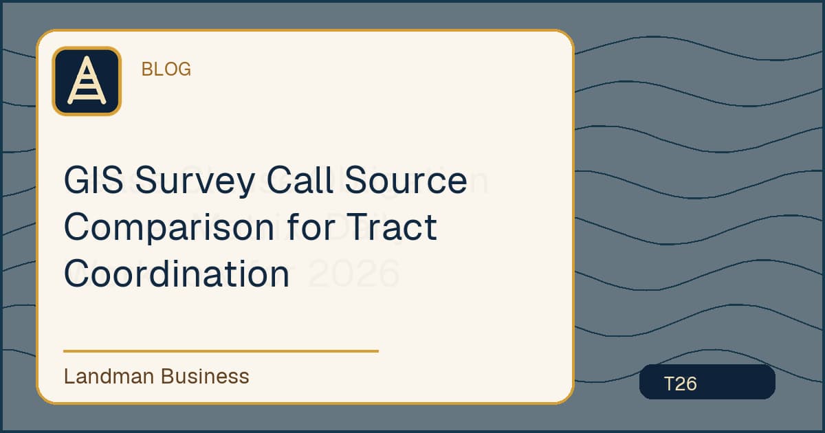 Editorial title card for GIS Survey Call Source Comparison for Tract Coordination